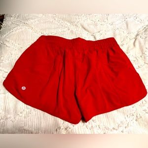 Lululemon red hotty hot shorts